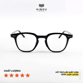 Gọng kính cận oversized nam nữ GDLutto - Hibou Optical tặng kèm hộp và khăn lau kính chuyên dụng