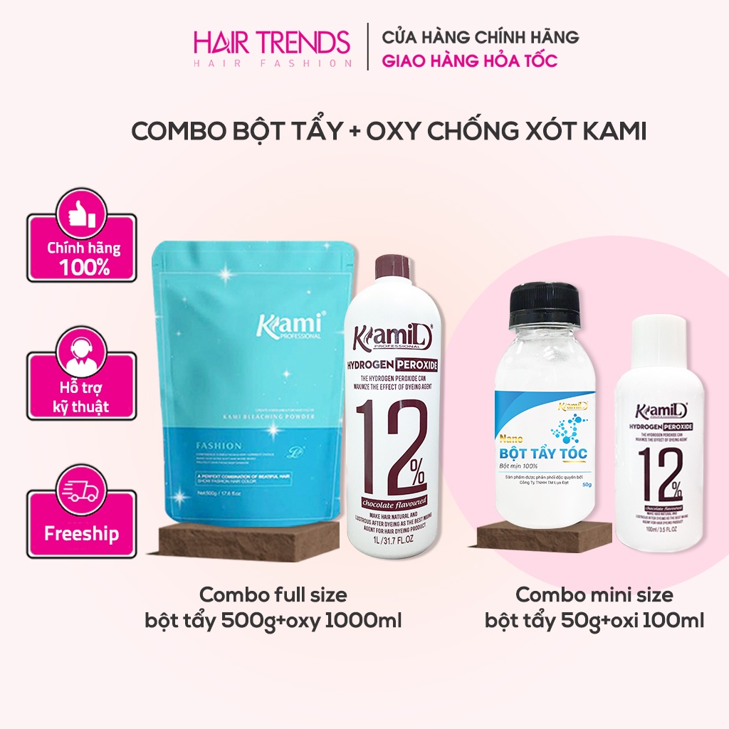 [CHỐNG XÓT] Bột tẩy tóc siêu mạnh nano kami - tẩy 1 lần lên nền 8,9 (tặng kèm oxy)