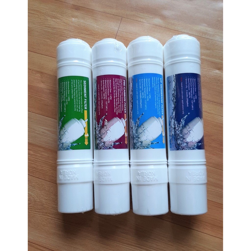 Combo 4 lõi lọc nhập khẩu Hàn Quốc , dùng thay thế cho máy nóng lạnh Kangaroo ,Ryo, Canzy, CNC......