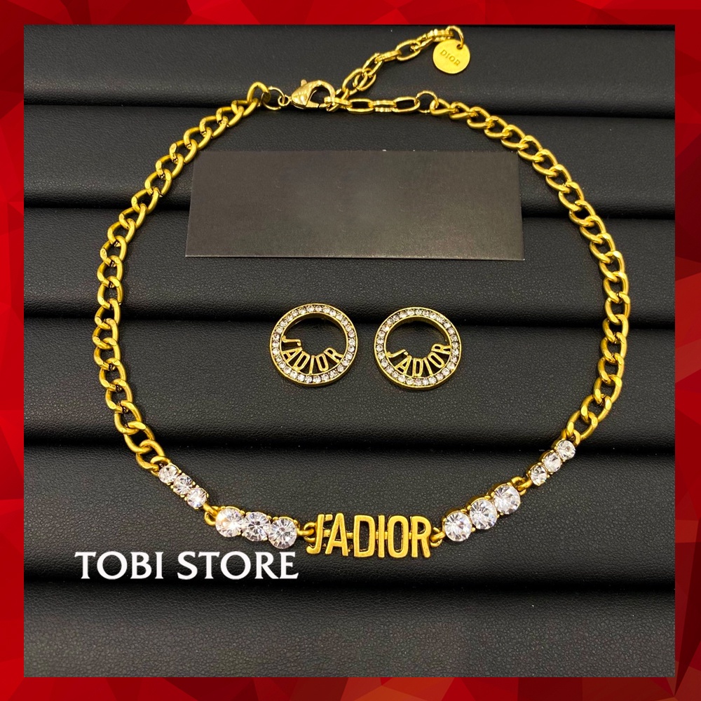 Vòng cổ chocker thương hiệu Ja Diro mạ vàng đính đá sang chảnh VCH40