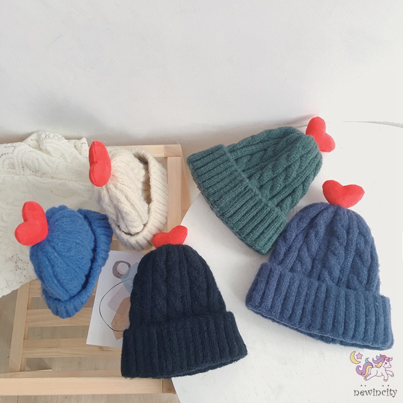 Mũ len dệt kim trùm đầu phong cách Hàn Quốc cho trẻ em
