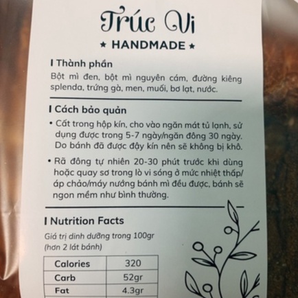 (SHIP MIỀN NAM) Bánh Mì Đen Nguyên Cám ổ hơn 400gram( eat clean, tiểu đường)