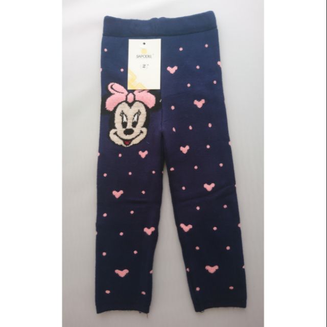 Quần len bé gái cao cấp 2 lớp Mickey