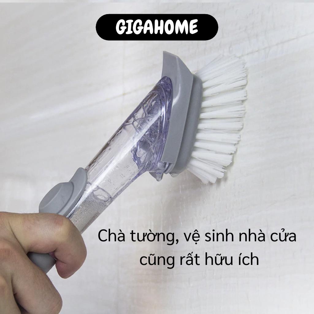 Cây Cọ Chà Xoong GIGAHOME Cây Chà Rửa Vệ Sinh Nhà Bếp 2in1 Có Tay Cầm, Chỗ Đựng Xà Phòng 7014