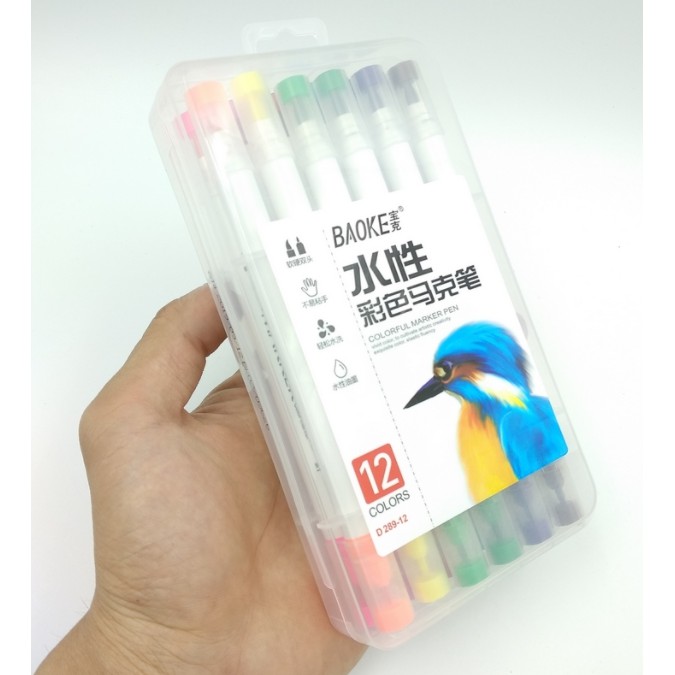 Brush Marker - Hộp bút lông màu hai đầu Baoke | D289, sản phẩm chất lượng cao và được kiểm tra chất lượng trước khi giao
