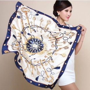 Mới Khăn Choàng Vuông 90CM WJ1003-23 Thời Trang Dành Cho Nữ