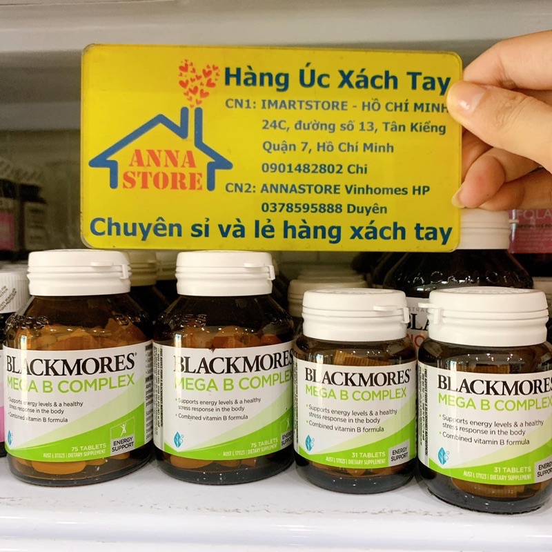Viên uống Vitamin tổng hợp Nhóm B - Blackmores Mega B Complex