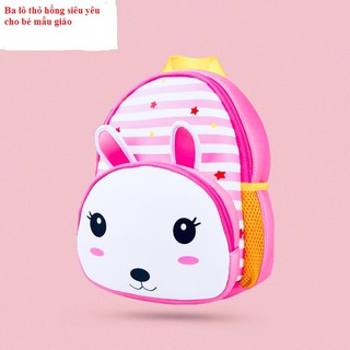 Cặp balô thỏ hồng siêu nhẹ cho các bé mẫu giáo