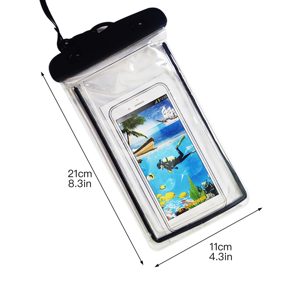 Túi Đựng Điện Thoại Bằng PVC + ABS Chống Thấm Nước 180x104mm Có Thể Chạm Màn Hình Cảm Ứng Tiện Dụng