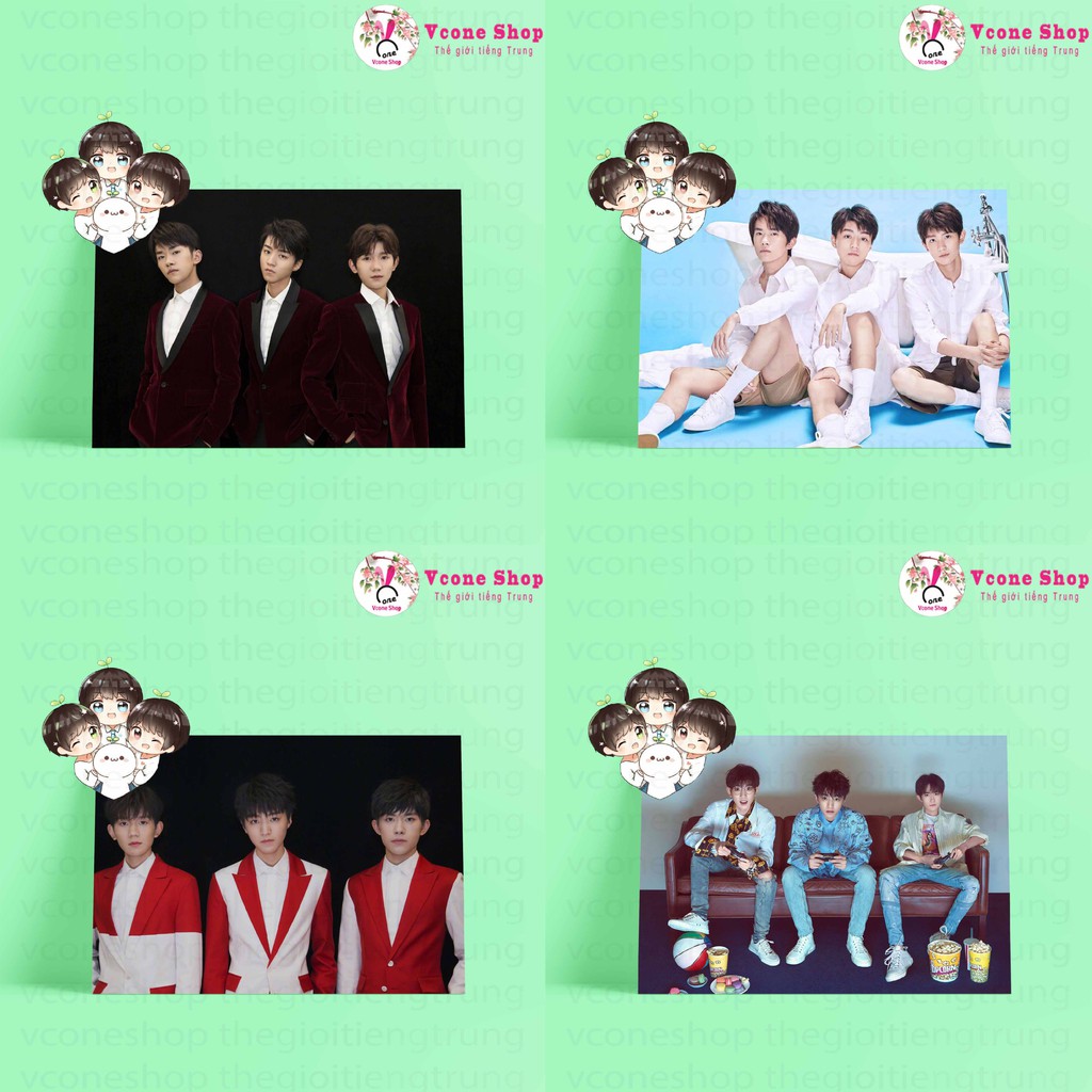 (1 tấm) Postcard cao cấp TFBOYS giấy 260gsm A5 in hình Vương Nguyên Vương Tuấn Khải Dịch Dương Thiên Tỉ idol hoa ngữ