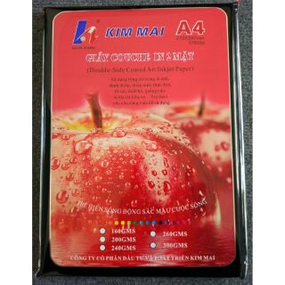 Giấy in ảnh Kim Mai bóng 2 mặt 220g