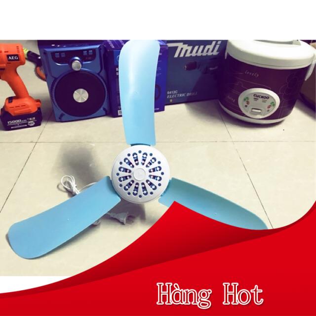 Quạt màn quạt trần mini 3 cánh Qistar cực mát