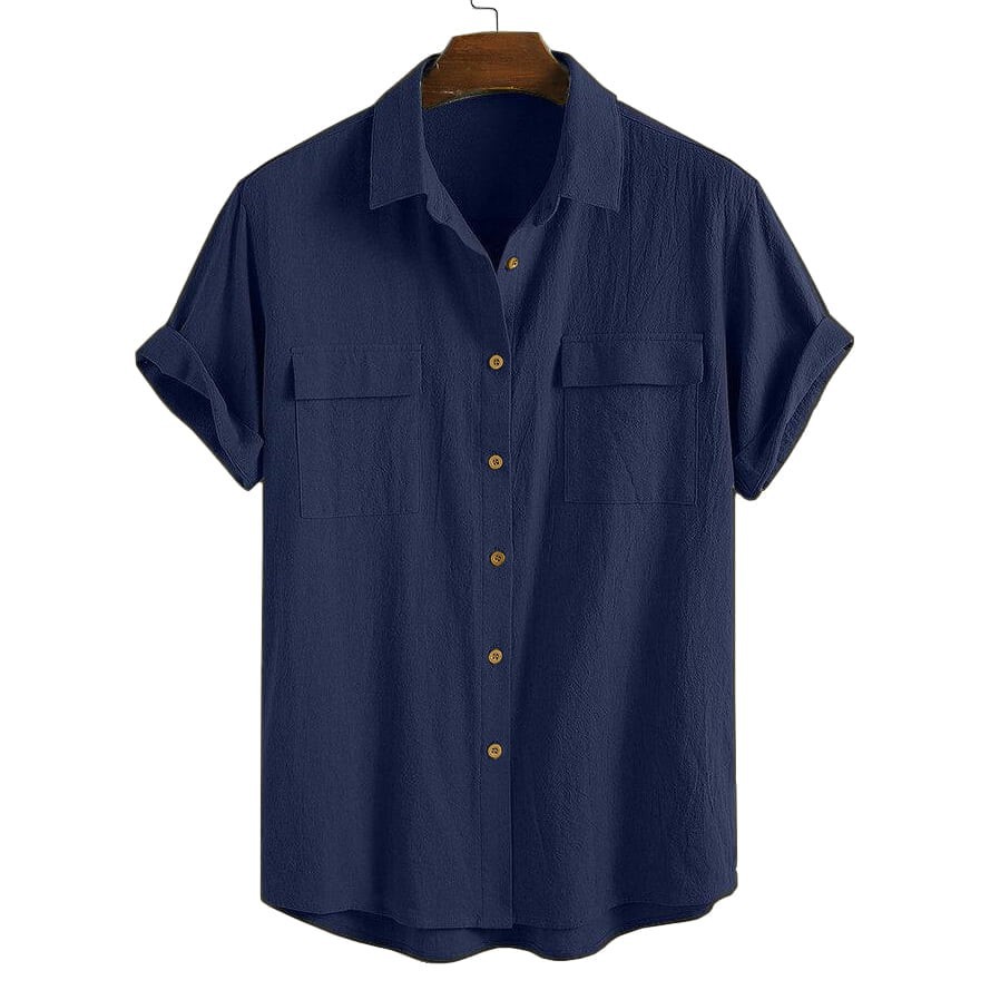 FREESHIP Áo đũi nam [  áo sơ mi ] cổ bẻ lịch lãm, mạnh mẽ cho nam giới, chất đũi mềm mịn mặc mát như không mặc AD5 | BigBuy360 - bigbuy360.vn