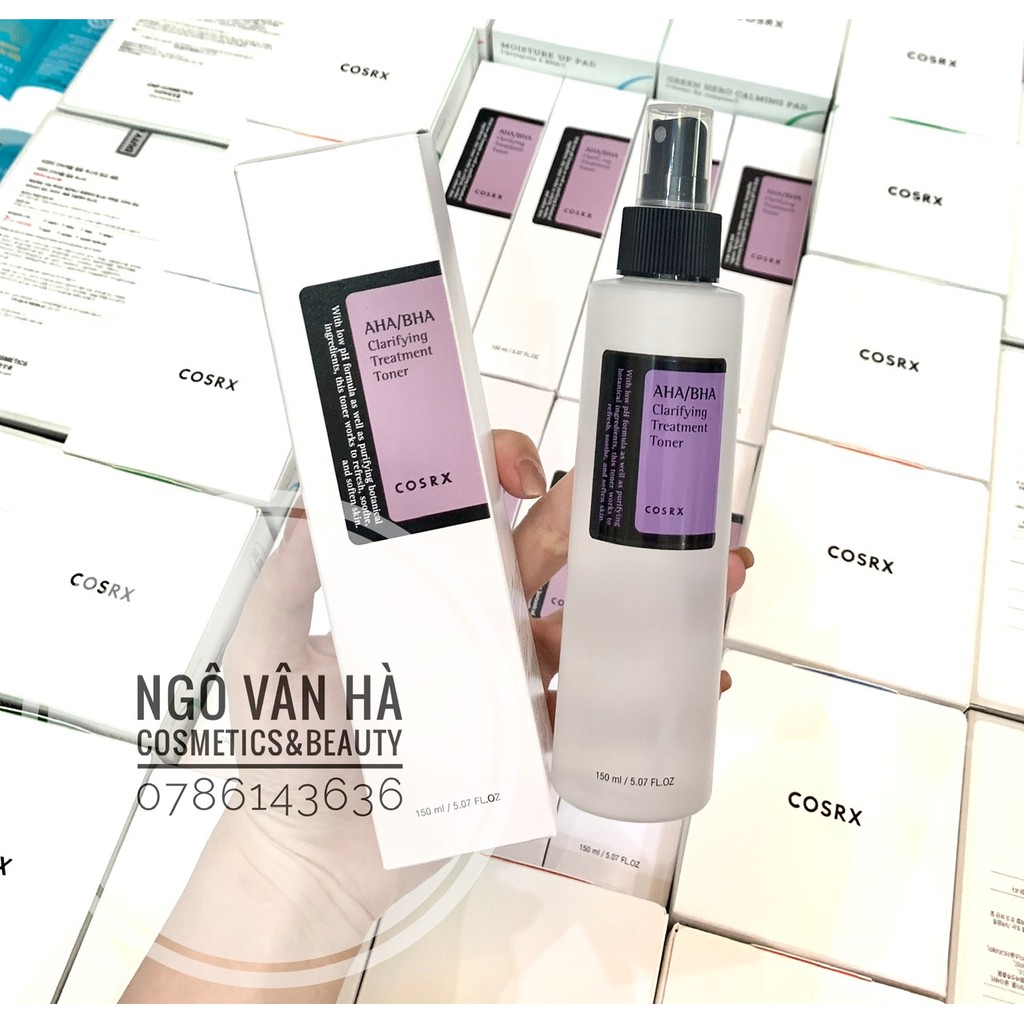 [DUTY FREE] Nước hoa hồng dạng xịt Cosrx AHA BHA CLARIFYING TREATMENT TONER 150ml