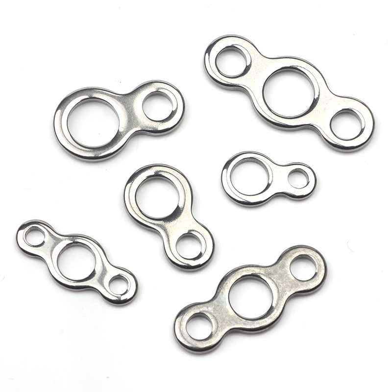 Túi 10 Khoen Móc Câu Hình Số 8 Bằng Thép Không Gỉ