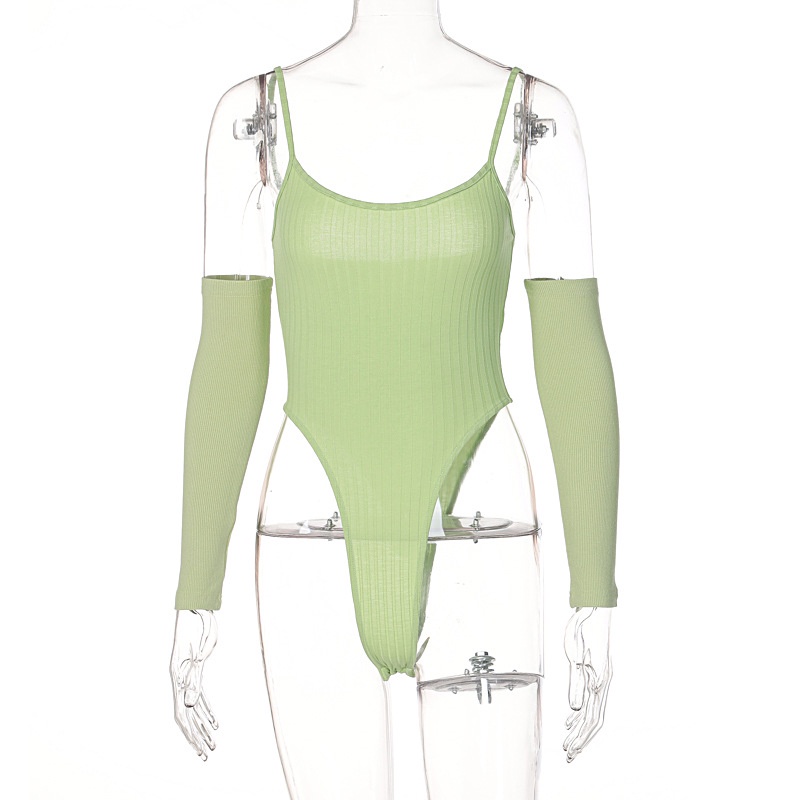 Bộ Bodysuit Hở Lưng Kèm Găng Tay