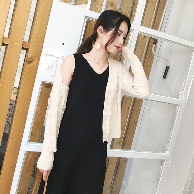 Áo len cardigan lông thỏ cổ V | BigBuy360 - bigbuy360.vn