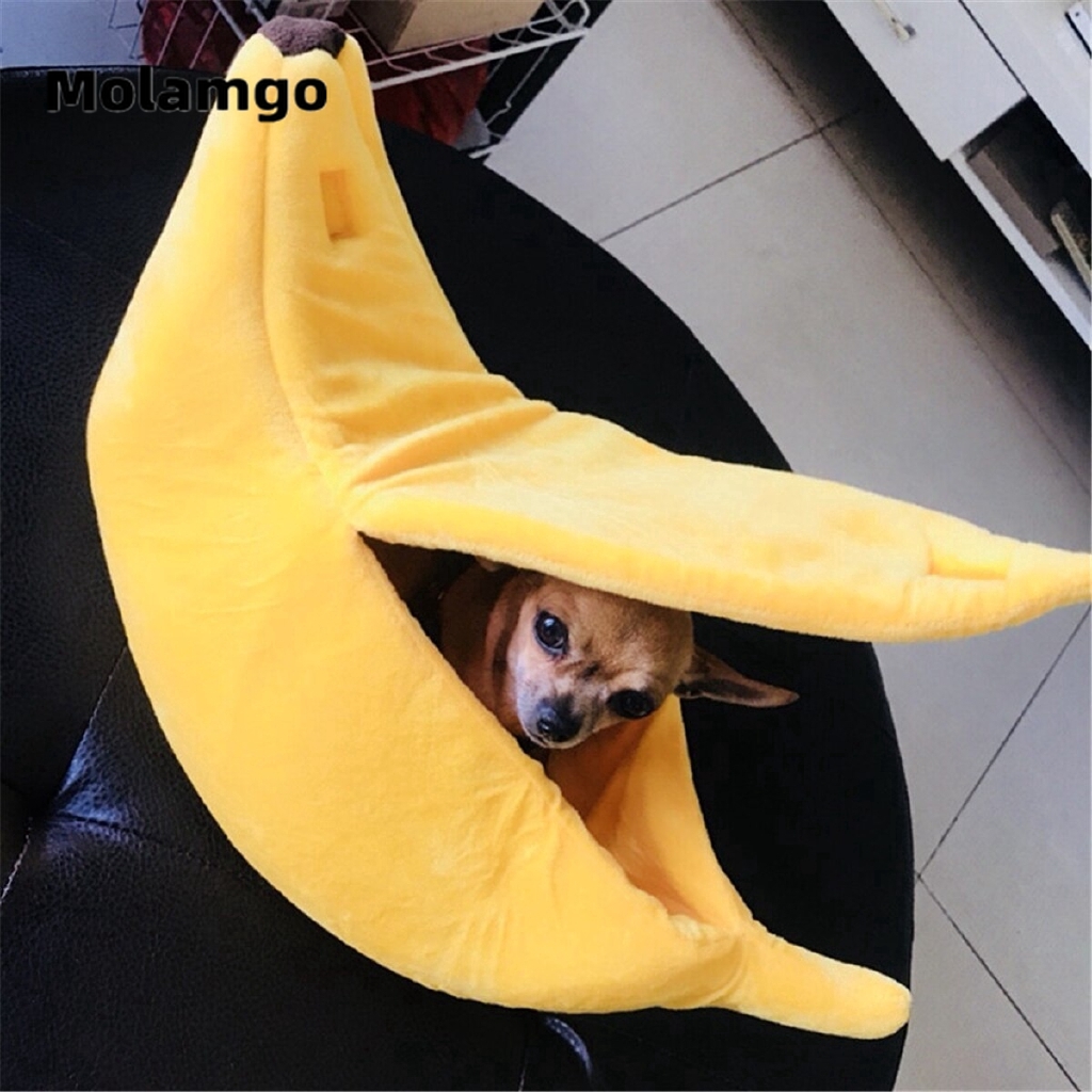 MOLAMGO  Ổ Ngủ Hình Quả Chuối Đáng Yêu Cho Thú Cưng