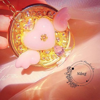 Hộp gương móc khoá angel