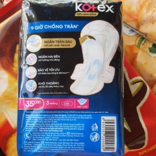 KOTEX SIÊU BAN ĐÊM 28CM VÀ 35CM