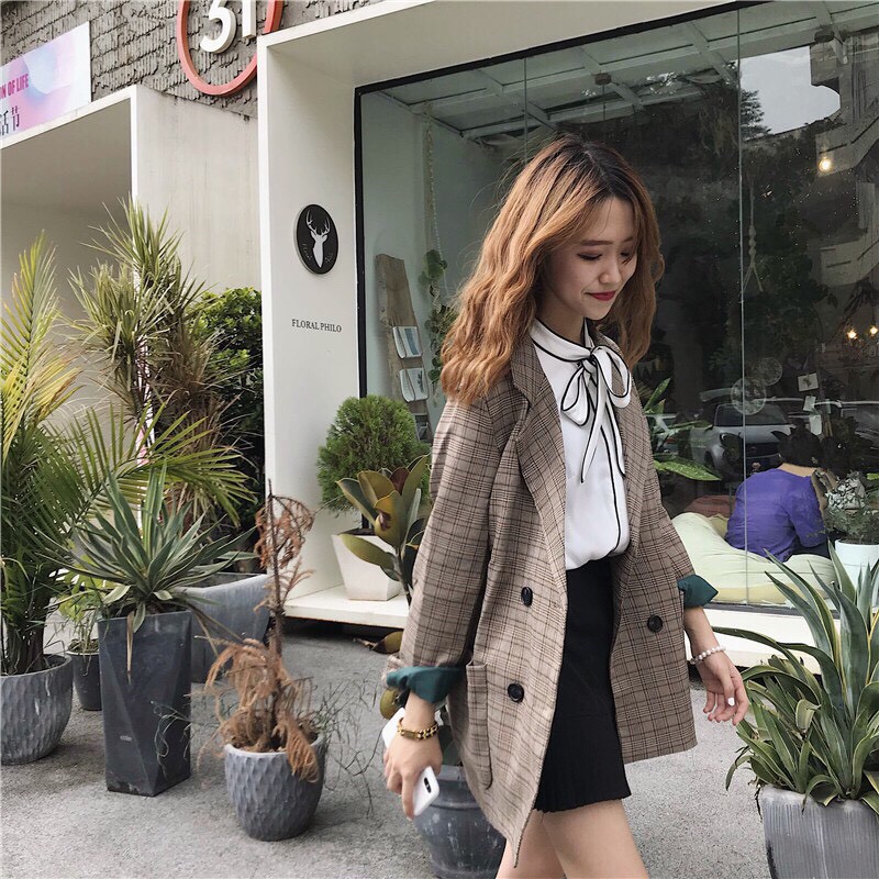 SET VEST NỮ 🌸 ÁO VEST BLAZER NỮ KẺ CARO SIÊU XINH YÊU!!!!