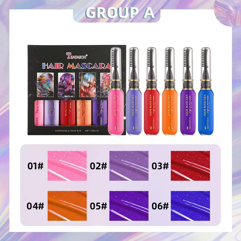 Set 6 Kem Nhuộm Tóc Tạm Thời Không Độc Hại An Toàn Cho Sức Khỏe
