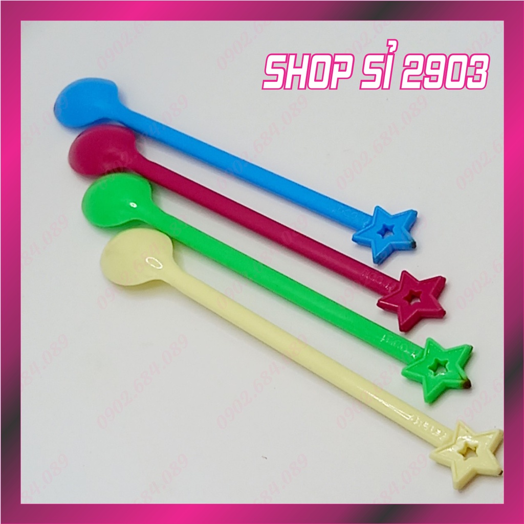 Sỉ 100 cái muỗng cafe, sinh tố dài 20 cm - 5 màu