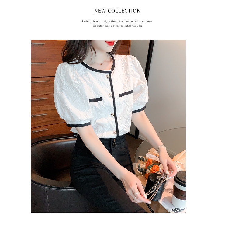 NR6338 Áo chiffon nữ hè ngắn tay hàng nhập