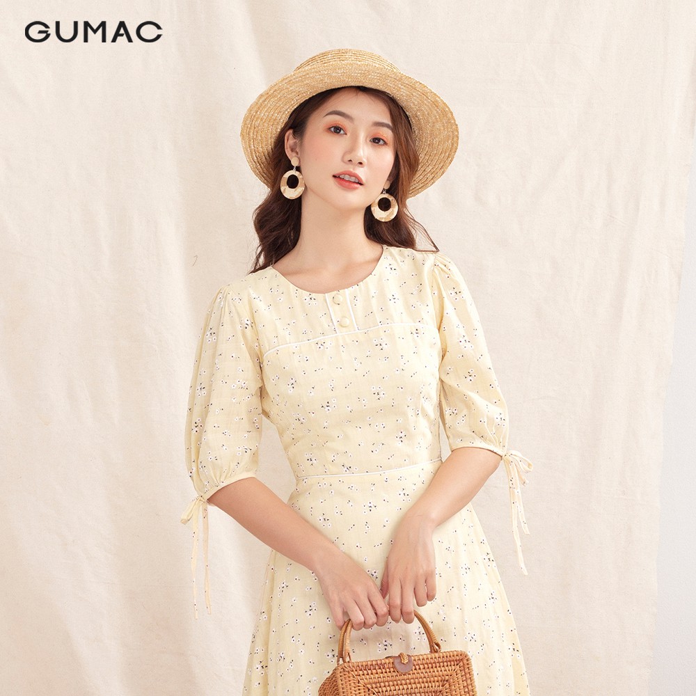 Đầm hoa phối viền DA1091 GUMAC | BigBuy360 - bigbuy360.vn