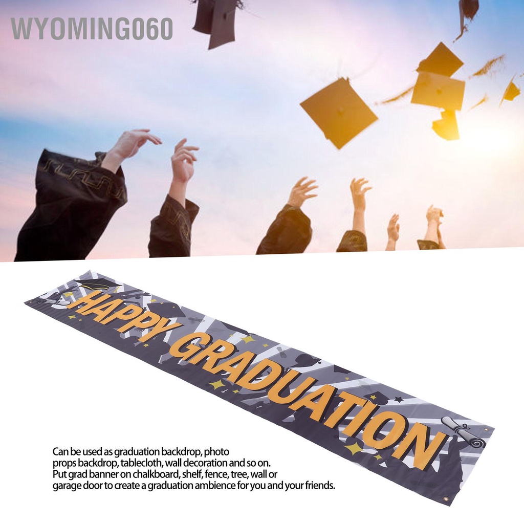 Wyoming060 Biểu ngữ tốt nghiệp Tốt Chúc mừng phông nền Trang trí ký hiệu cho trường đại học Trung phổ thông cơ sở