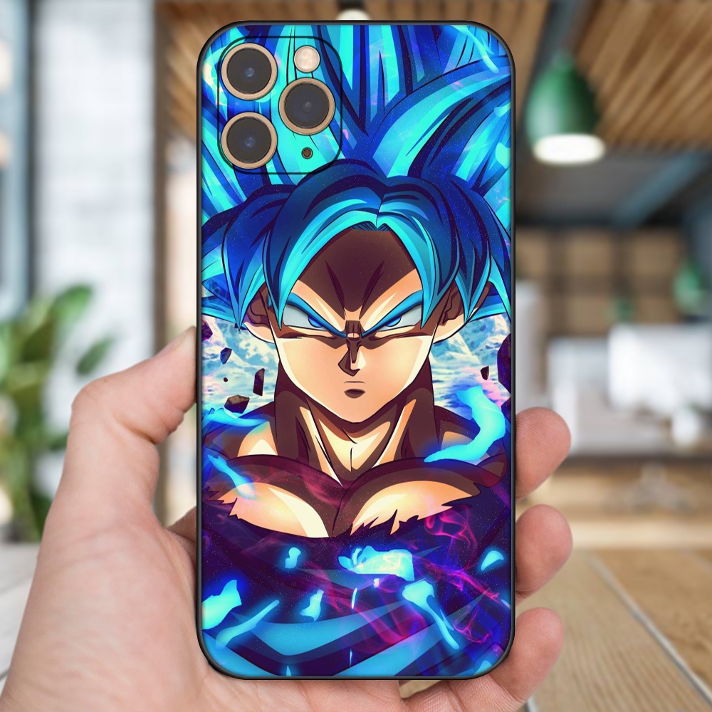 Ốp lưng iPhone 11 Pro dẻo đen cạnh vuông in hình Goku Dragon Ball