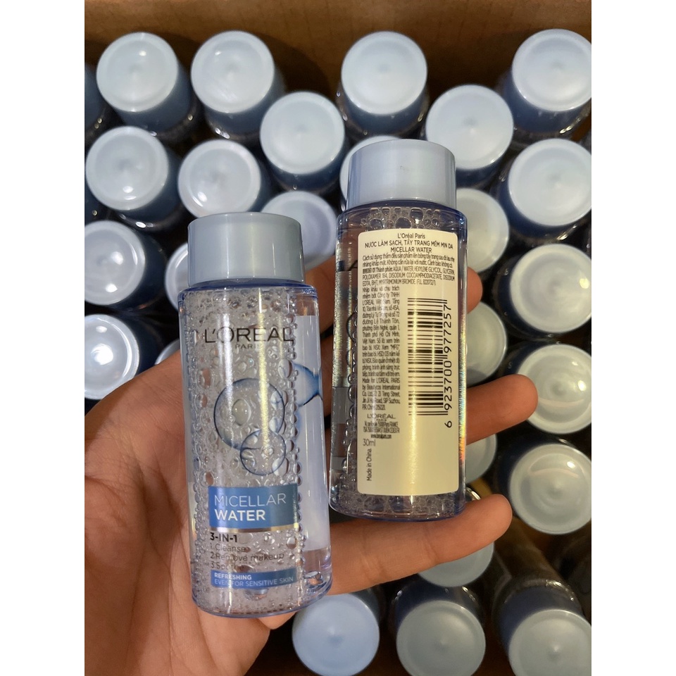 Nước Tẩy Trang Làm Sạch Tươi Mát 3 In 1 Cho Da Dầu L'oreal Micellar Water Refreshing [Mini 30ml]