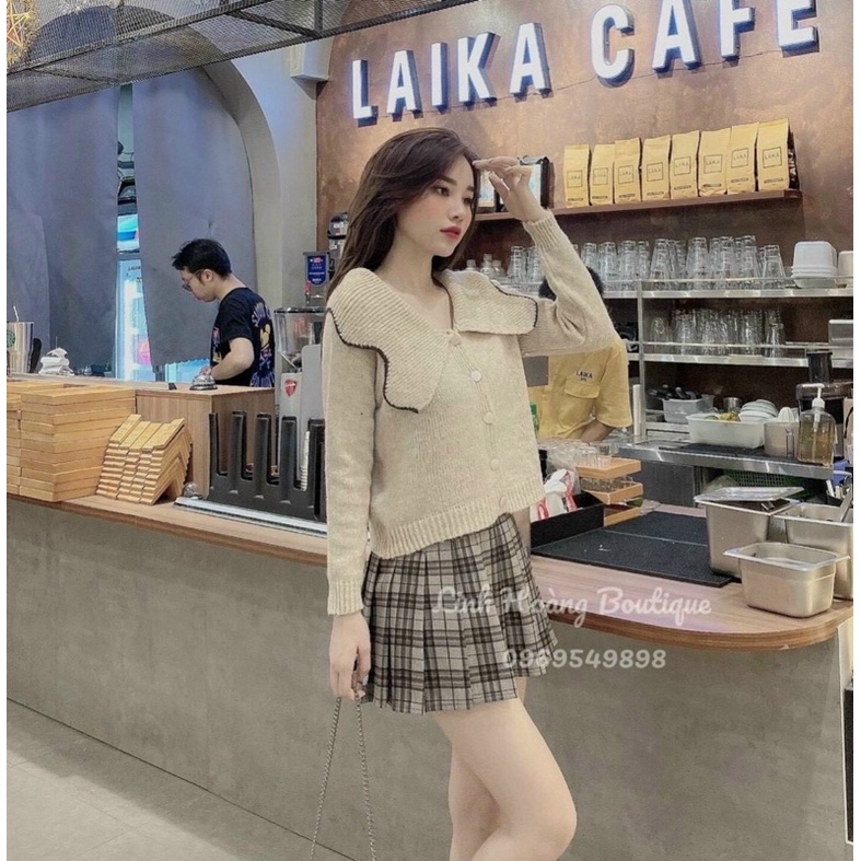 Áo len viền gợn sóng loại 1 QC siêu xinh siêu hot