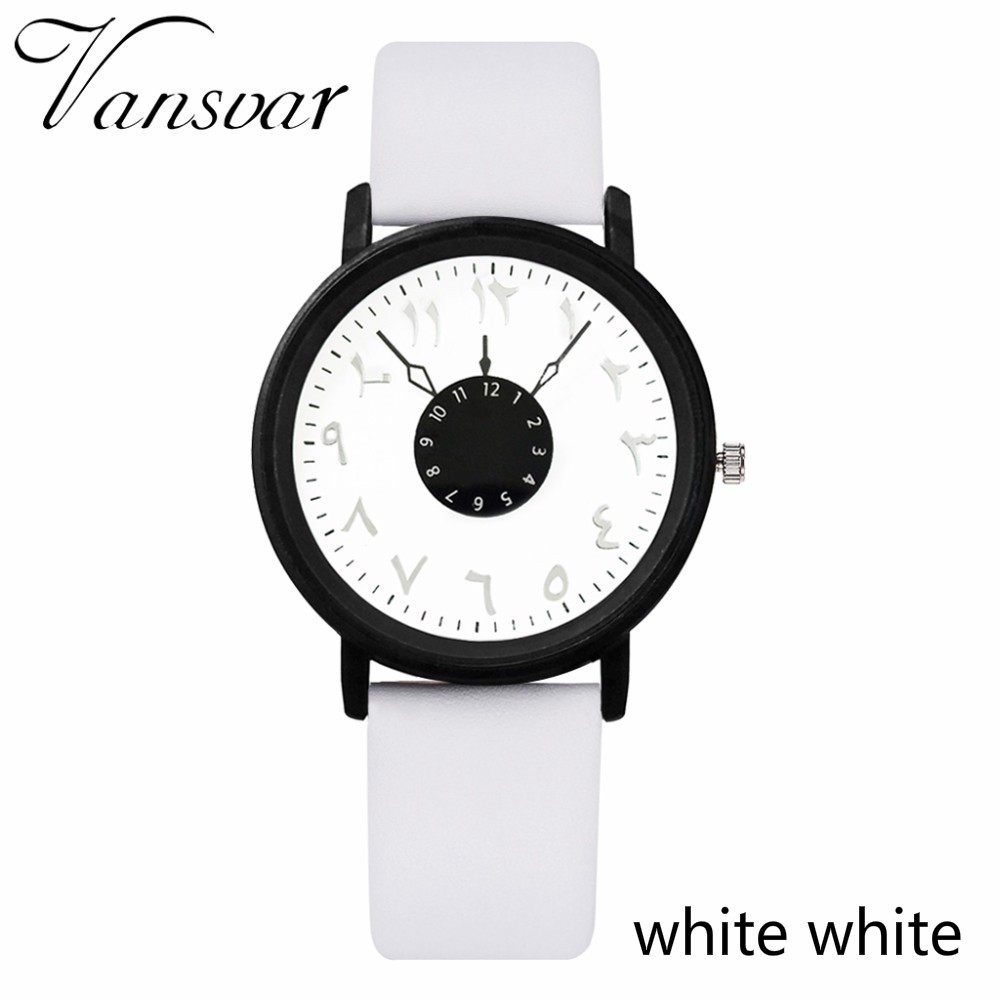 Đồng hồ đeo tay bộ máy thạch anh dây đeo da sáng tạo dành cho nữ