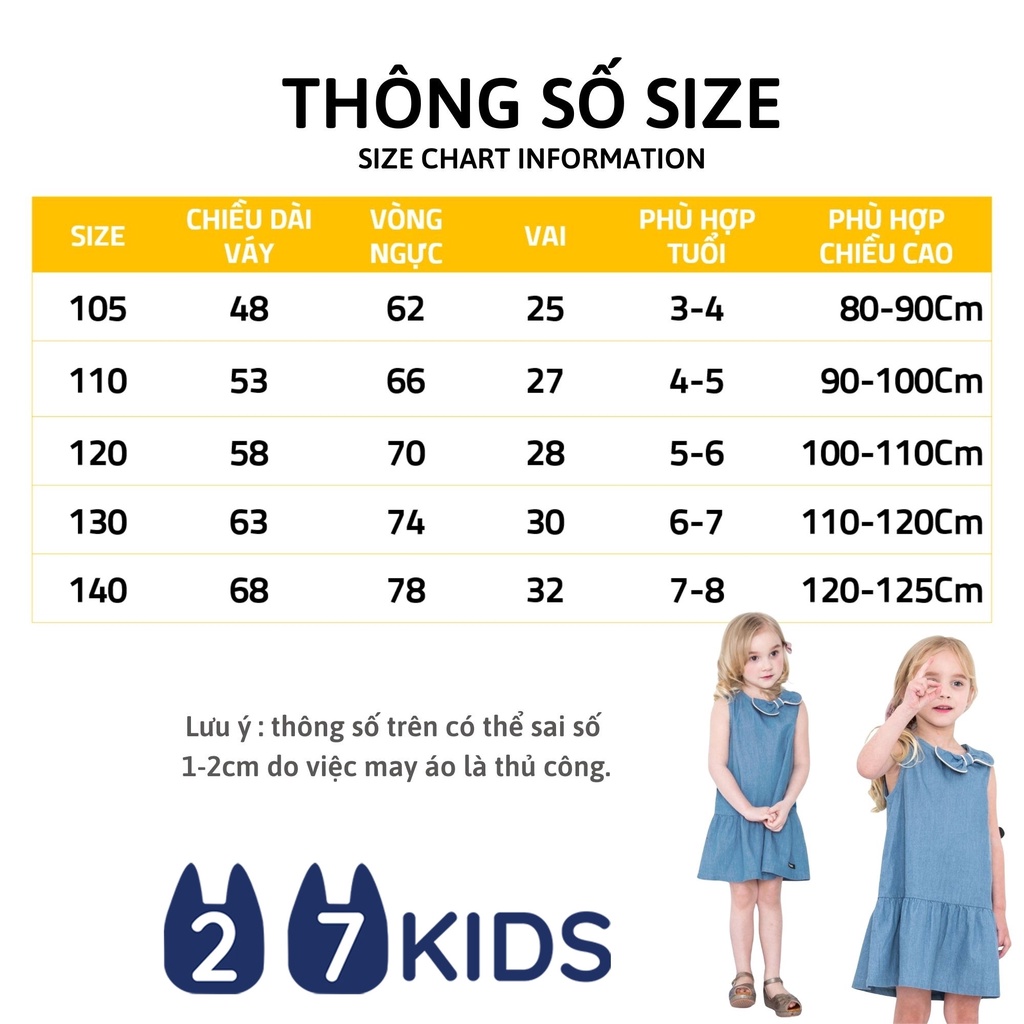 Váy bé gái 27Kids Petite Mieux – đầm nữ mùa hè từ cho trẻ 2-8 Tuổi GSDR1