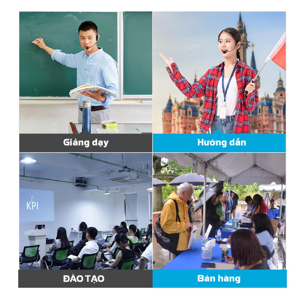 Mic không dây cao cấp Takstar HM-200W sử dụng sóng UHF kết nối loa trợ giảng, loa kéo, amly Bảo Hành 1 Năm