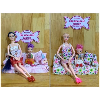Bộ ghế Sofa kèm 2 gối mini cho nhà bup bê