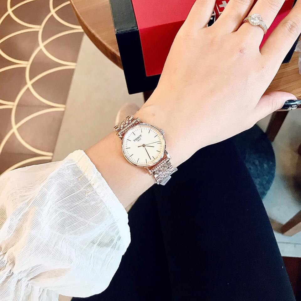Đồng hồ nữ chính hãng Tissot T1092103303100 - Máy quartz pin Thụy Sĩ - Kính Sapphire chống xước tốt
