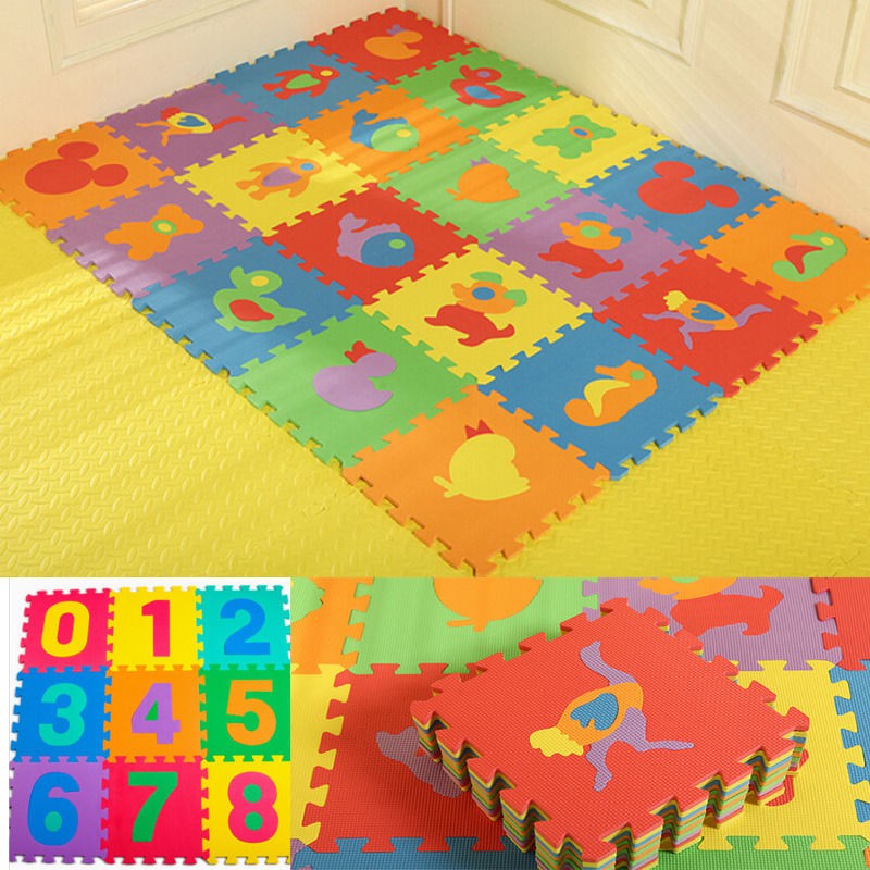 TR❤Thảm lắp ghép số và chữ cái gồm 10 mảnh