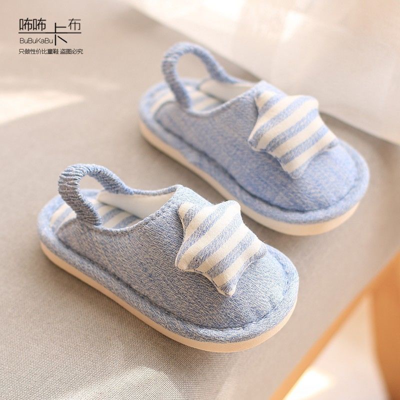 Dép đi trong nhà đế mềm chống trượt họa tiết hoạt hình dễ thương thời trang thu đông cho bé