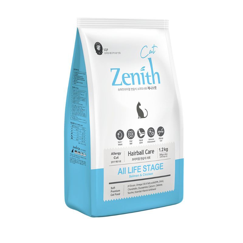 1.2kgTHỨC ĂN HẠT MỀM CHO MÈO ZENITH CAT HAIRBALL. Cung cấp chất dinh dưỡng thiết yếu hàng ngày cho mèo luôn khỏe mạnh.