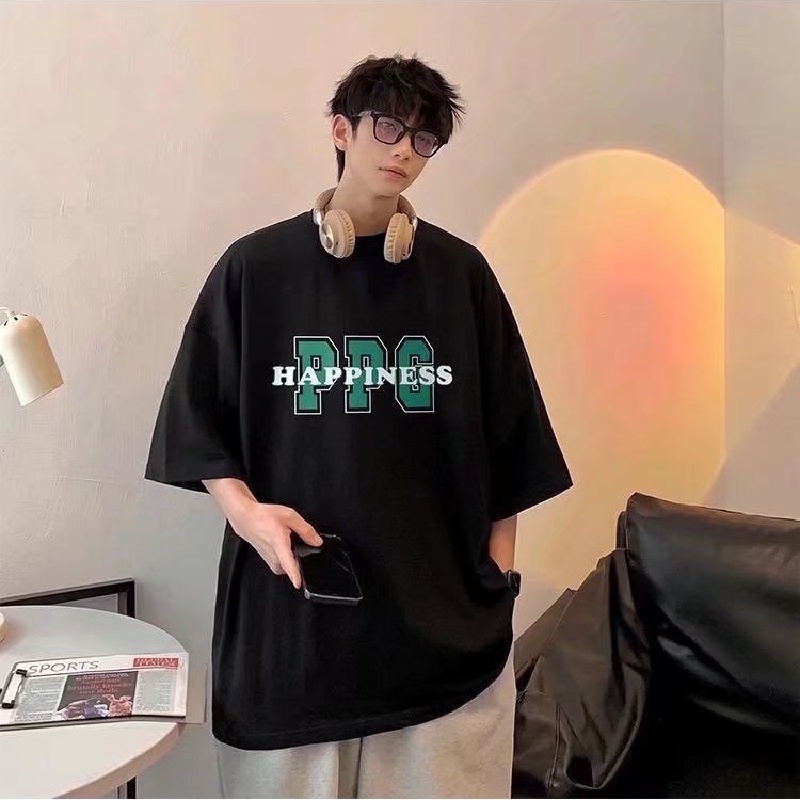 Áo Thun Tay Ngắn Dáng Rộng In Chữ Phong Cách Hip Hop Hàn Quốc Thời Trang Mùa Hè Cho Nam Giới Có Size M-5XL