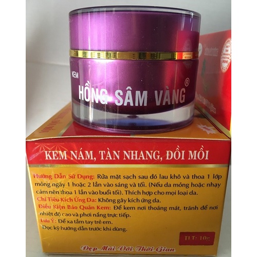 10g% Kem Nám, tàn nhang, đồi mồi HỒNG SÂM VÀNG
