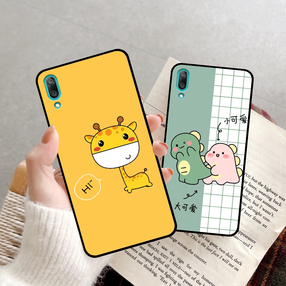 Ốp Huawei Y7 Pro 2019 in hình quả bơ, hươu, khủng long siêu dễ thương