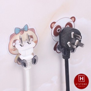 Móc dán tường giữ dây điện, treo đa năng hình thú