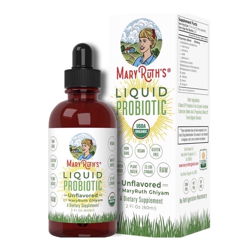 Lợi khuẩn mary ruth’s cho bé từ 1 tuổi 60ml và 120ml