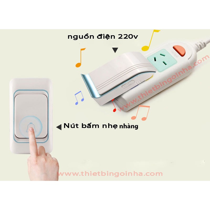 [Mã LIFE20KALL giảm 10% đơn 50K] Chuông Cửa Không Dây Doorbell CJD300