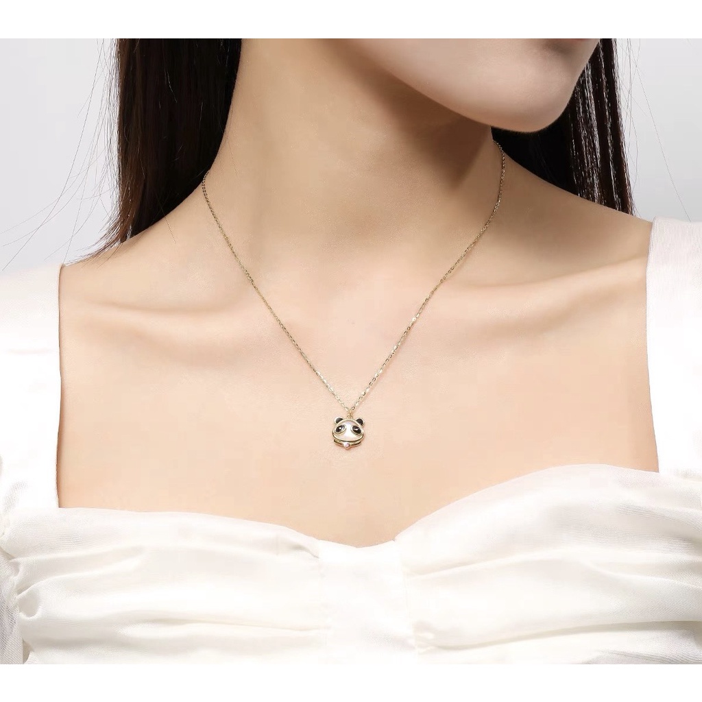 Dây chuyền bạc 925 mặt hình gấu trúc xinh xắn dáng yêu Bemery Accessoríes