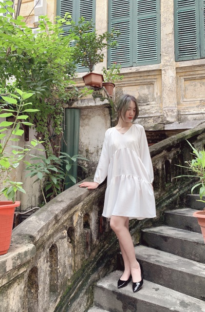 VÁY ĐẦM SUÔNG XOÈ TẦNG CHẤT ĐŨI NHĂN có bigsize bầu bí sz 50-70kg | BigBuy360 - bigbuy360.vn