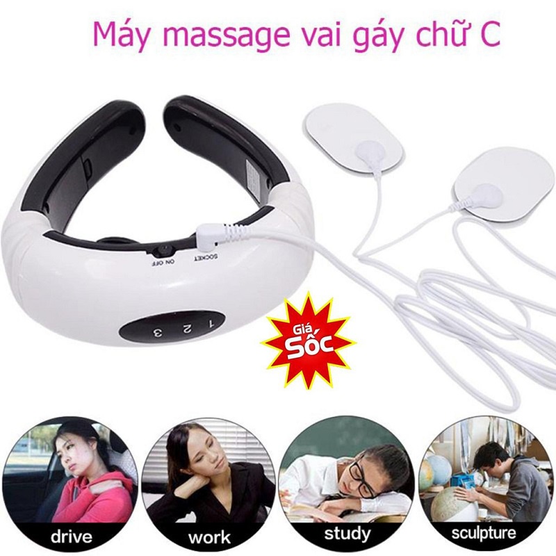 Máy Massage Cổ Vai Gáy 3D Xung Điện Từ - Máy Trị Liệu Cao Cấp